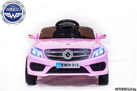 Детский электромобиль Wingo MERCEDES С-Class LUX розовый