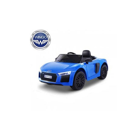 Детский электромобиль WINGO AUDI R8 spider LUX (Лицензионная модель) голубой